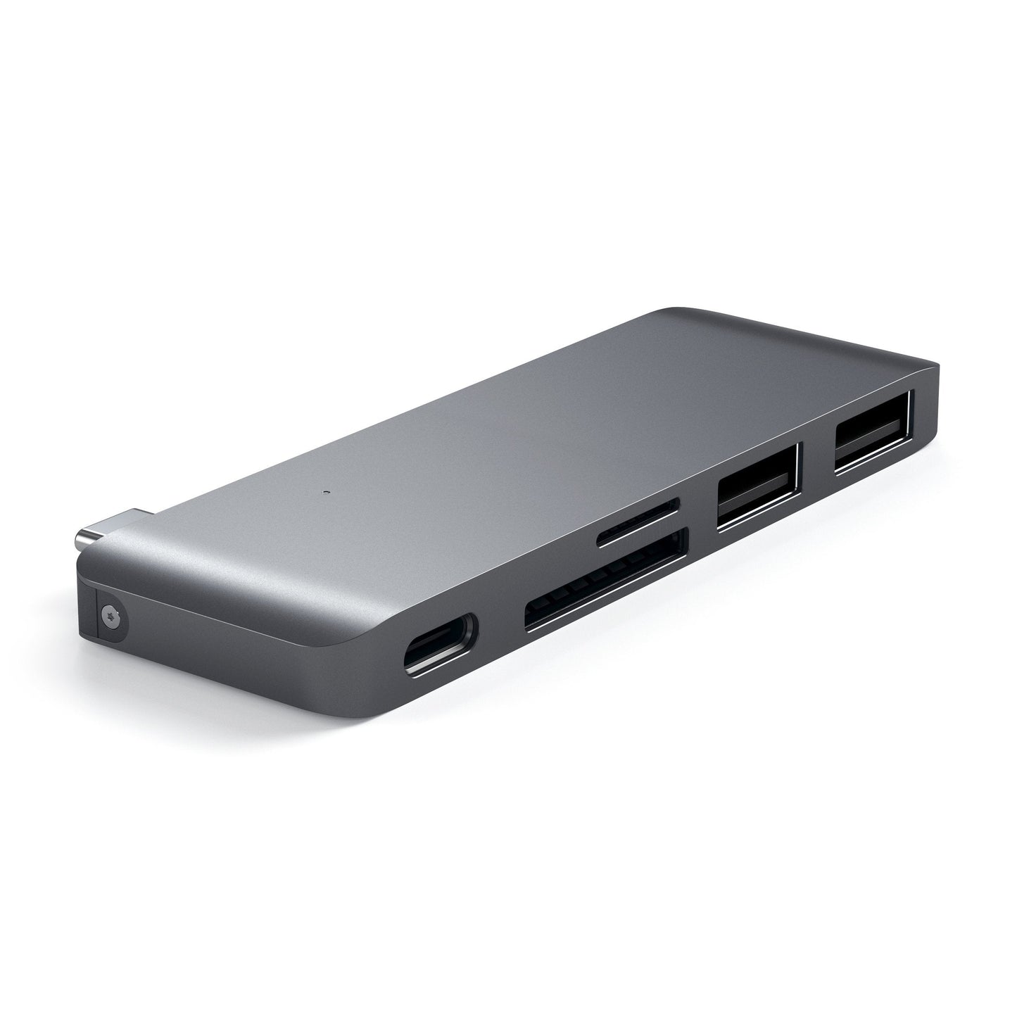 Satechi Aluminium Type-C Passthrough USB Hub (3x USB 3.0,MicroSD) - Space Grey