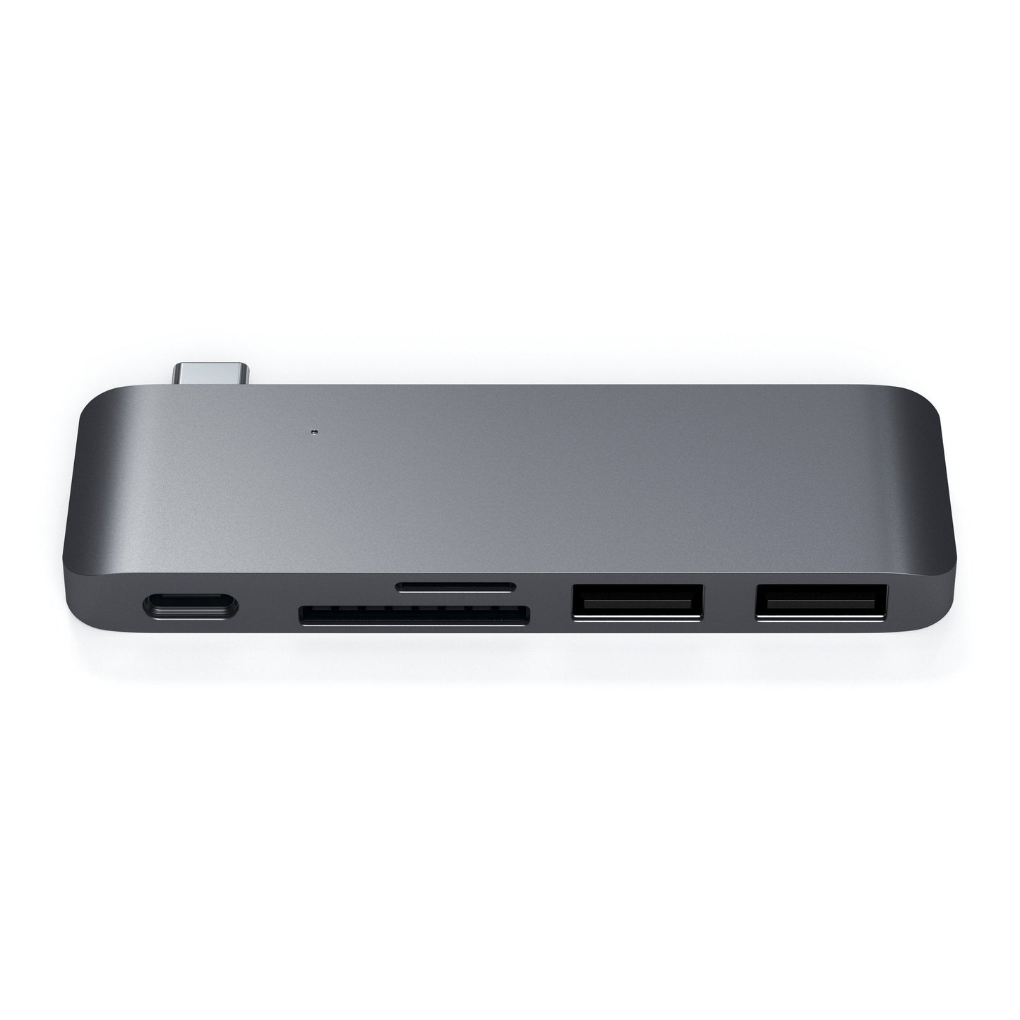 Satechi Aluminium Type-C Passthrough USB Hub (3x USB 3.0,MicroSD) - Space Grey