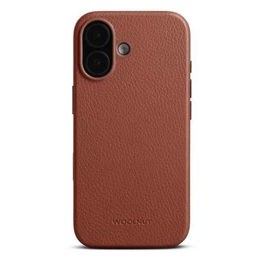 WOOLNUT Leather Case for iPhone 17 - Cognac