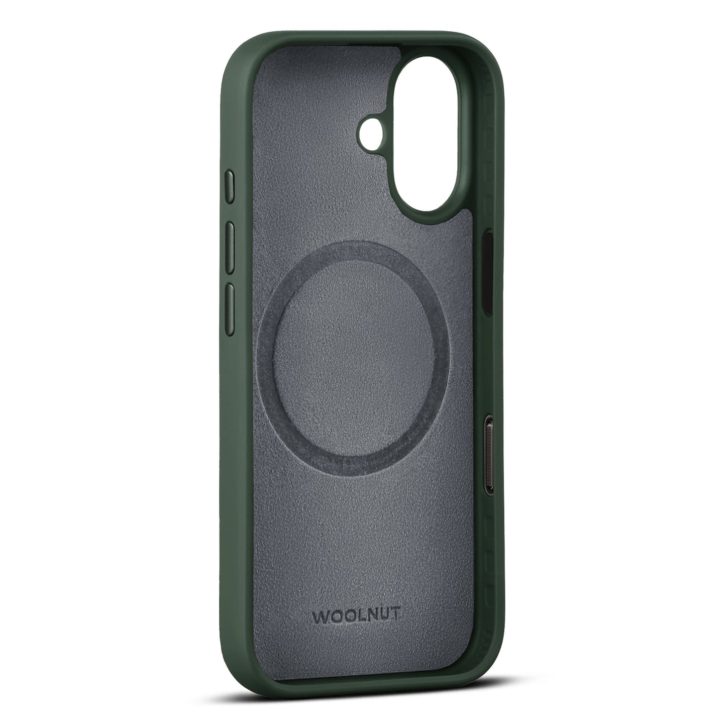 WOOLNUT Leather Case for iPhone 17 - Green