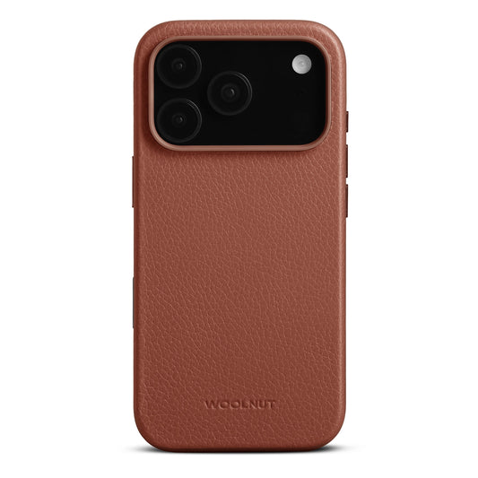 WOOLNUT Leather Case for iPhone 17 Pro - Cognac