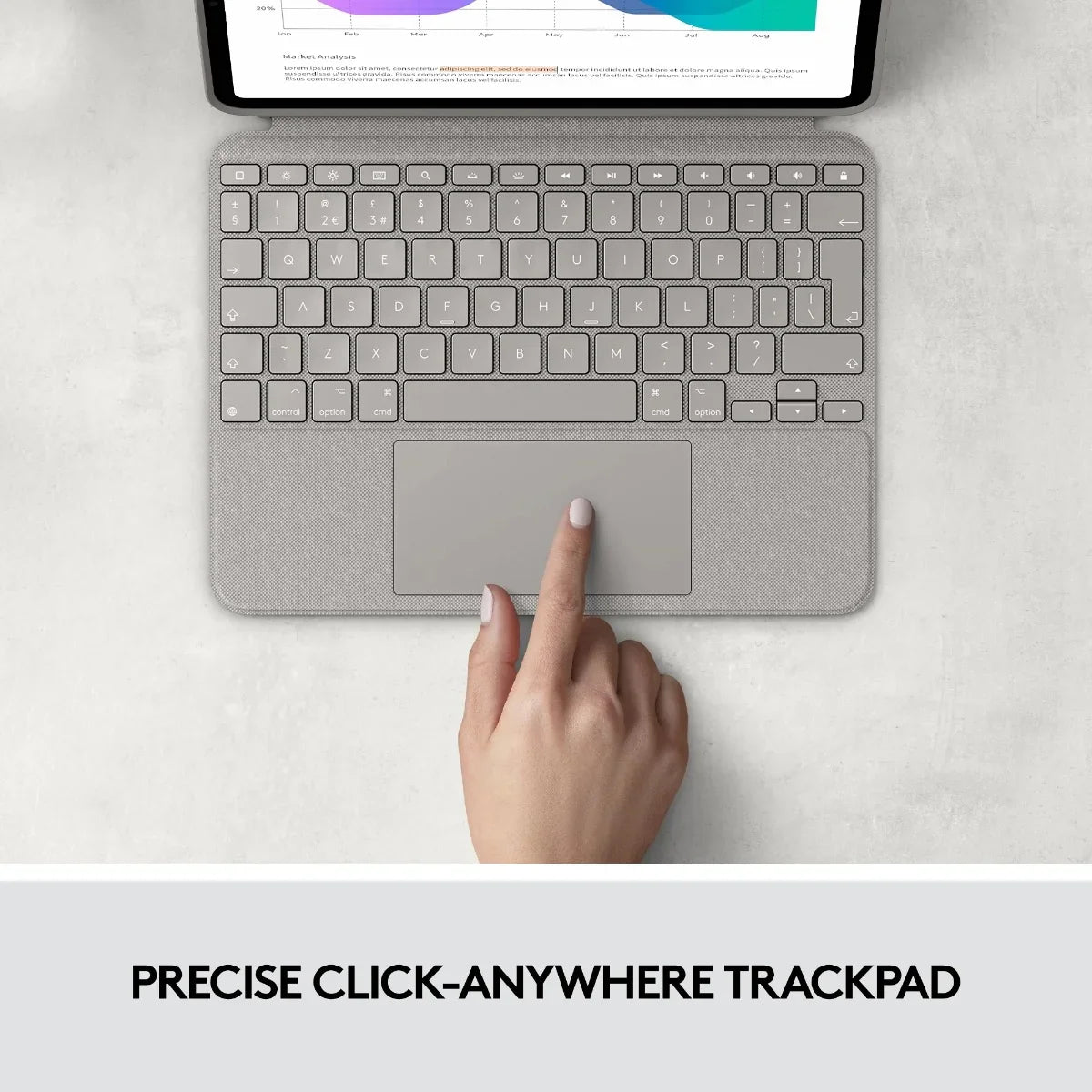 Logitech Combo Touch for iPad Pro 11-inch (1st, 2nd, 3rd and 4th gen) - Sand - UK