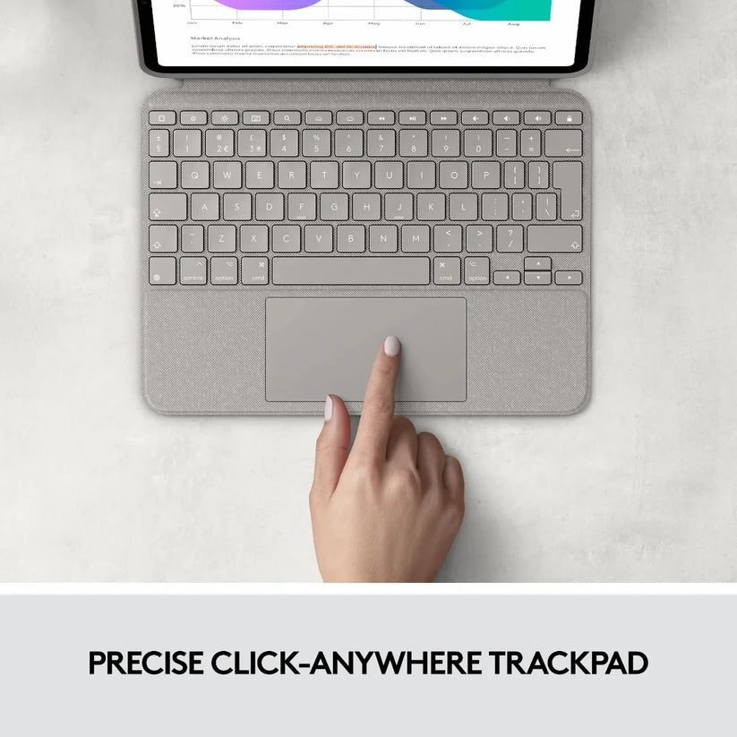 Logitech Combo Touch for iPad Pro 11-inch (1st, 2nd, 3rd and 4th gen) - Sand - UK