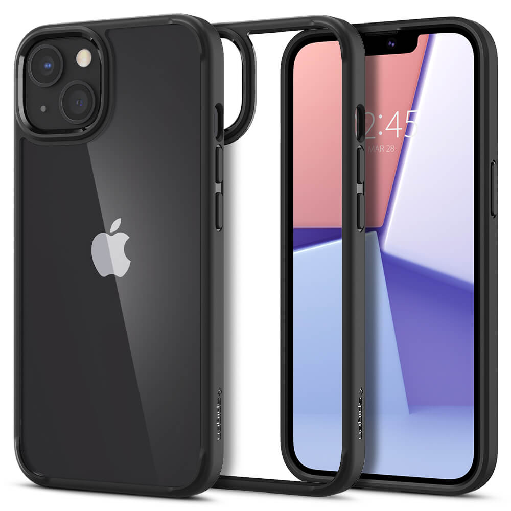 "Spigen Crystal Hybrid, matte black - iPhone 13"