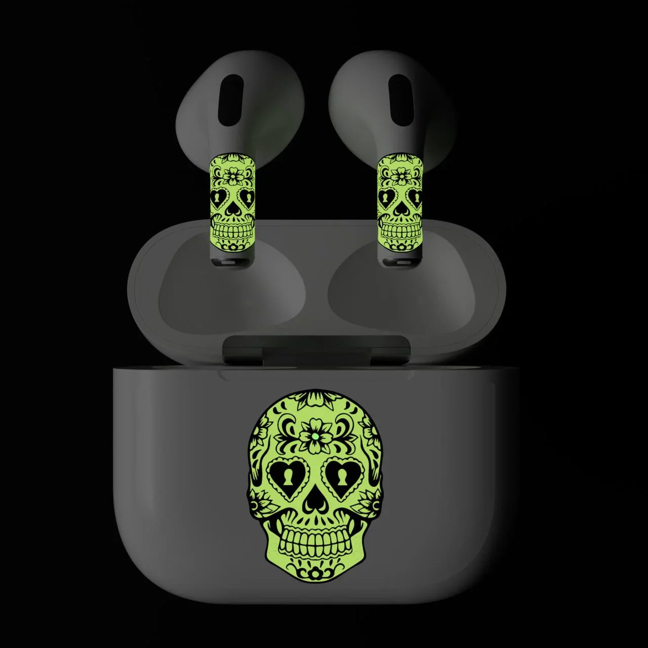 Skin NEXT ONE pentru AirPods 3rd Gen. - Craniu fosforescent