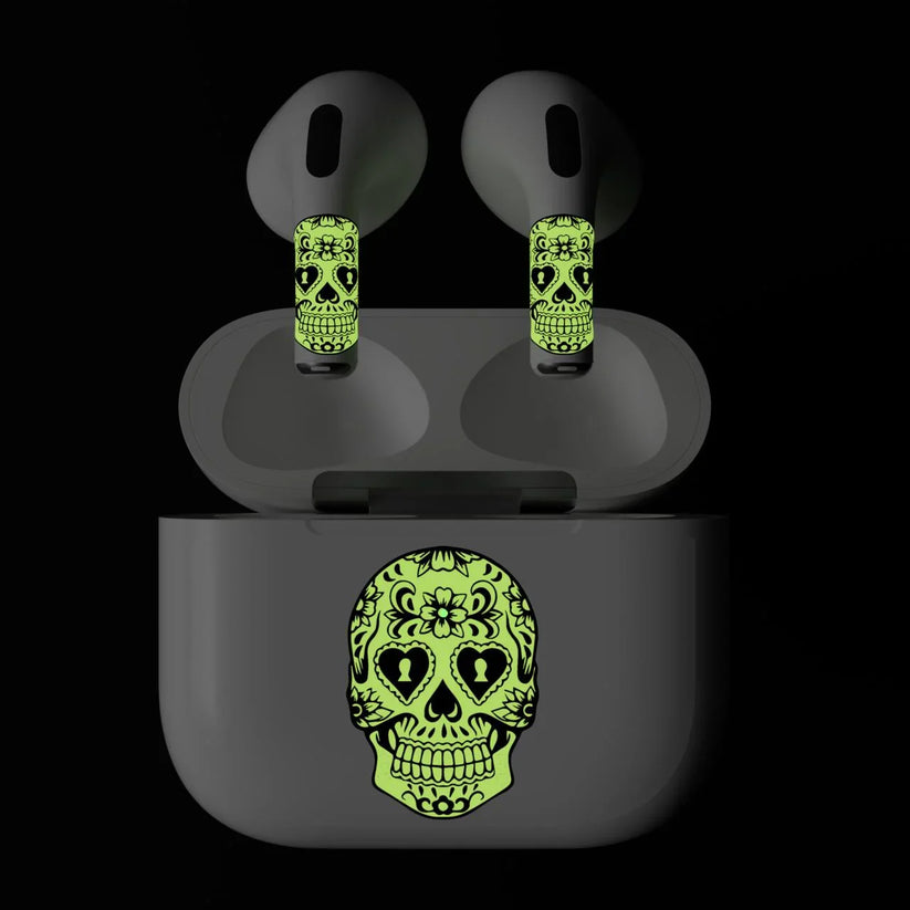 Skin NEXT ONE pentru AirPods 3rd Gen. - Craniu fosforescent