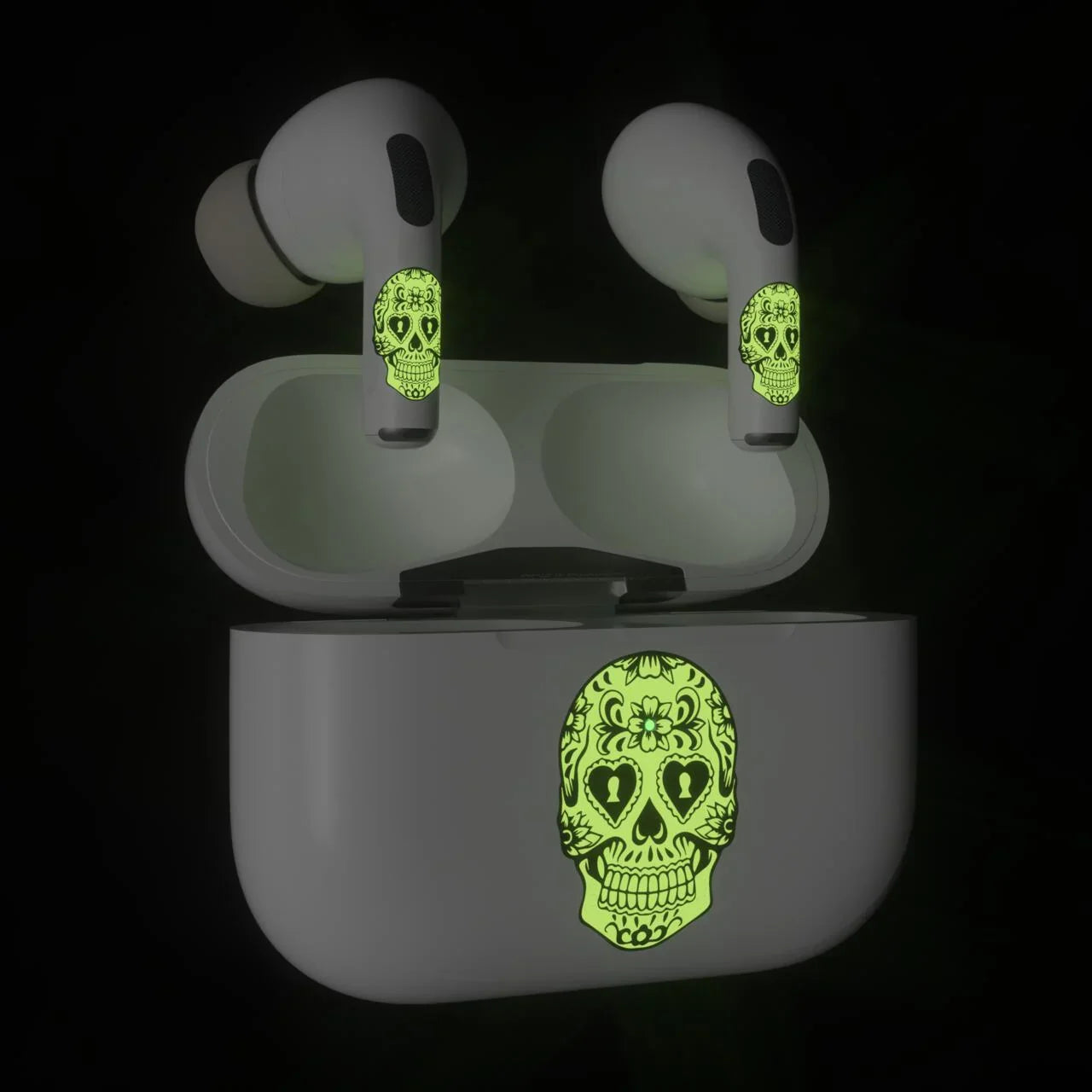 Skin NEXT ONE pentru AirPods Pro - Craniu fosforescent - iSTYLE MK