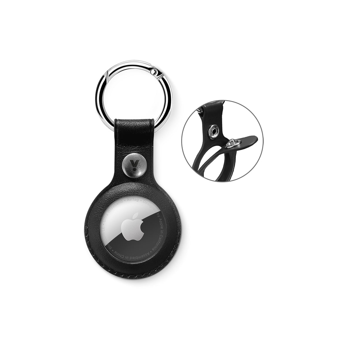 iStyle Leather Case for AirTag - black