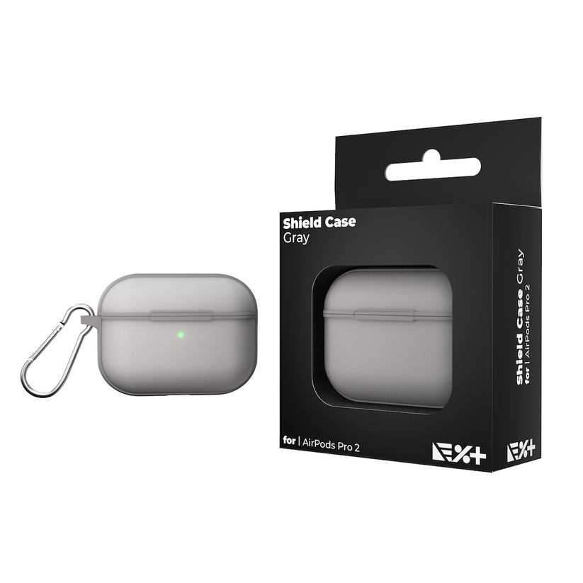 Husa de protectie NEXT ONE pentru AirPods Pro (gen. 2), TPU, Gri