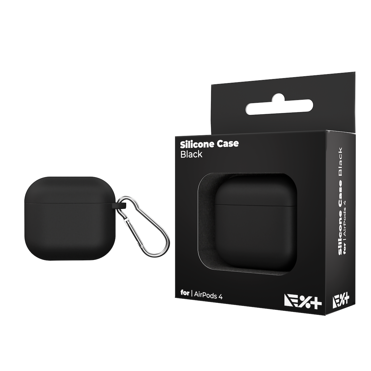 Husa de protectie NEXT ONE pentru AirPods 4, Silicon, Negru