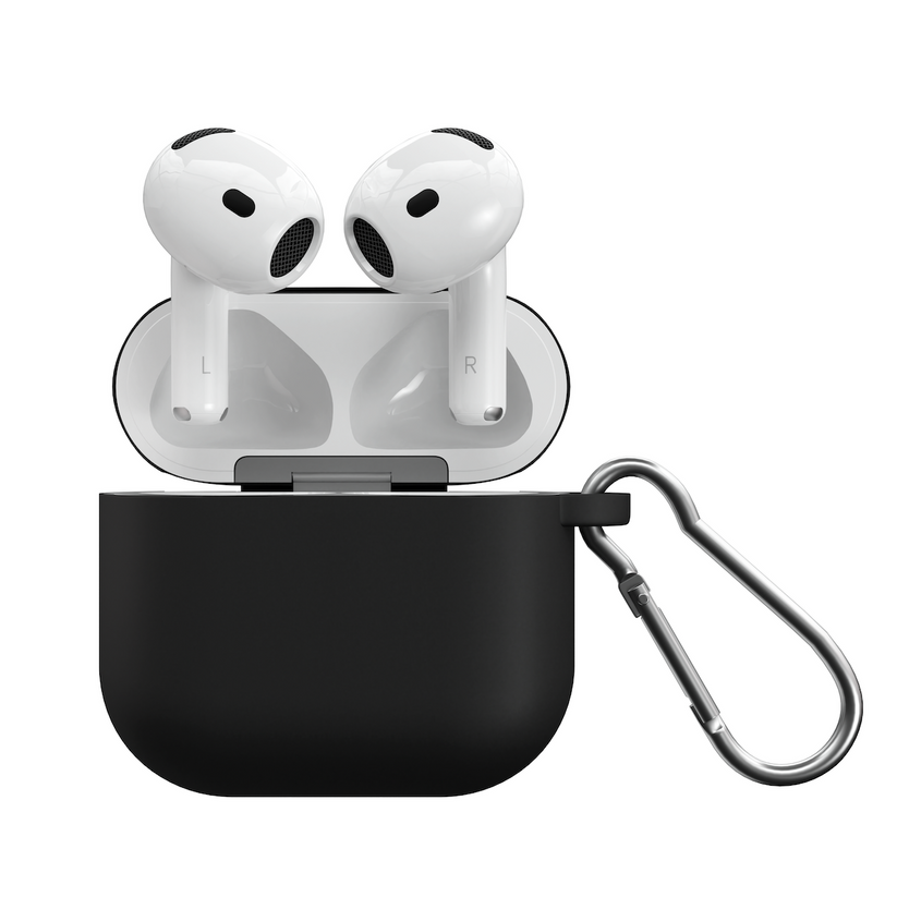 Husa de protectie NEXT ONE pentru AirPods 4, Silicon, Negru