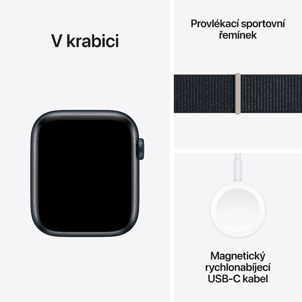 Apple Watch SE2 v2 GPS 44mm Midnight Alu Case w Midnight Sport Loop