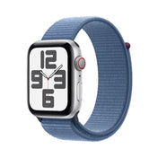 Apple Watch SE2 v2 GPS 44mm Silver Alu Case w Winter Blue Sport Loop
