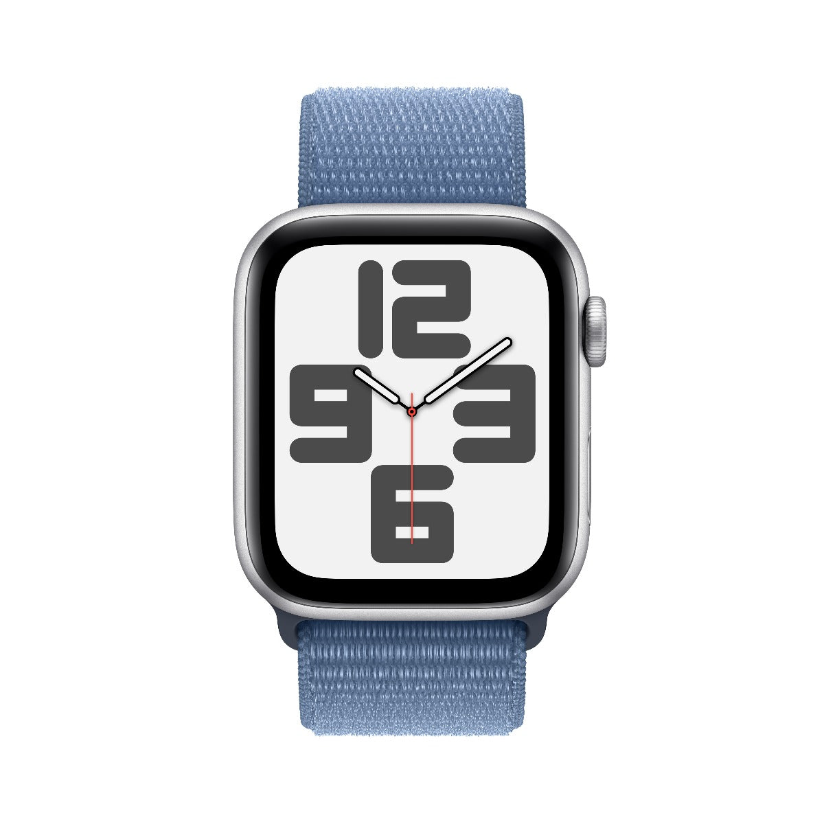 Apple Watch SE2 v2 GPS 44mm Silver Alu Case w Winter Blue Sport Loop