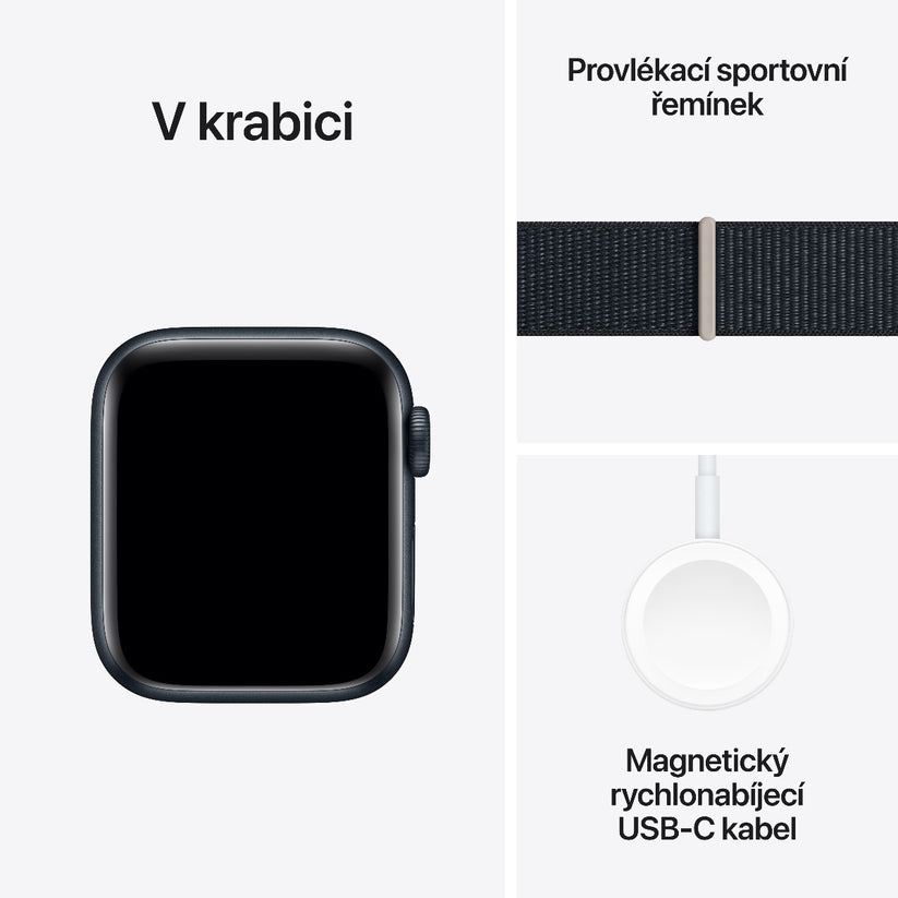 Apple Watch SE2 v2 GPS 40mm Midnight Alu Case w Midnight Sport Loop