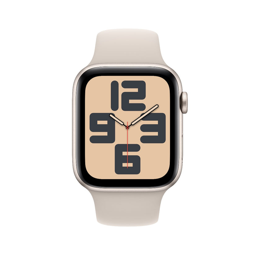 Apple Watch SE2 v2 GPS 44mm Starlight Alu Case w Starlight Sport Band - M/L