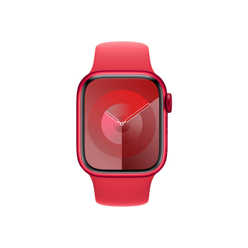 Apple Watch S9 GPS 41mm RED Alu Case w RED Sport Band - S/M