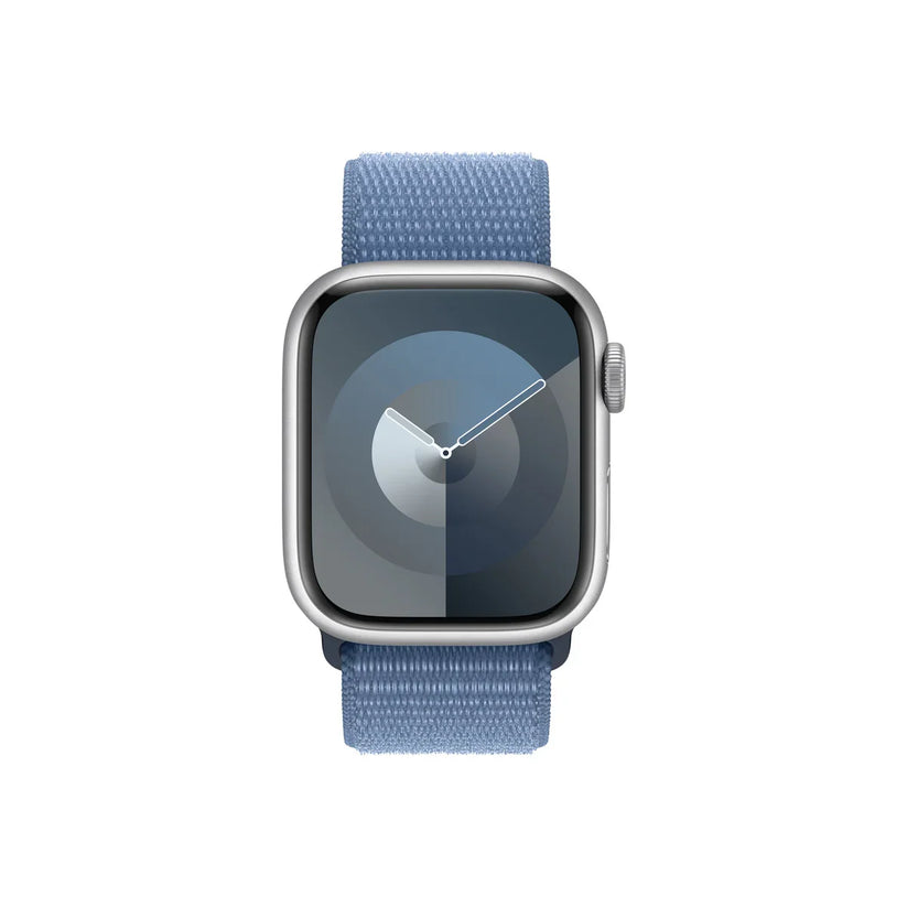 Apple Watch S9 GPS 41mm Silver Alu Case w Winter Blue Sport Loop
