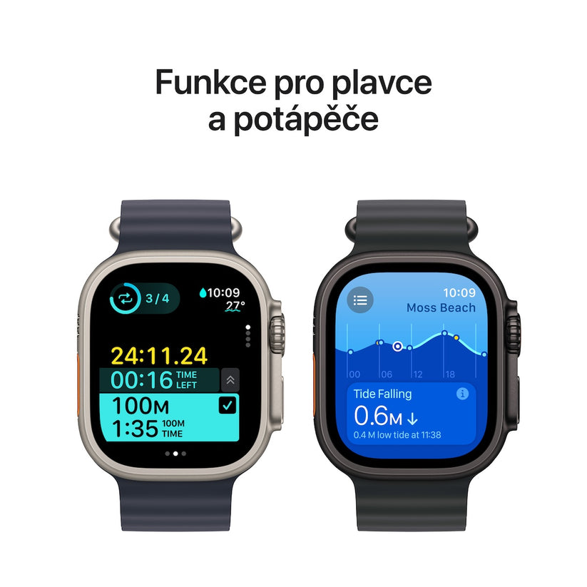 Apple Watch Ultra 2 GPS + Cellular 49mm Natural Titanium Case with Natural Titanium Milanese Loop - M