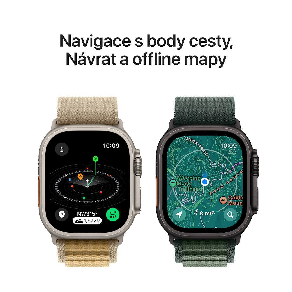 Apple Watch Ultra 2 GPS + Cellular 49mm Natural Titanium Case with Natural Titanium Milanese Loop - M