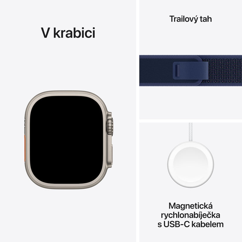 Apple Watch Ultra 2 GPS + Cellular 49mm Natural Titanium Case with Blue Trail Loop - M/L
