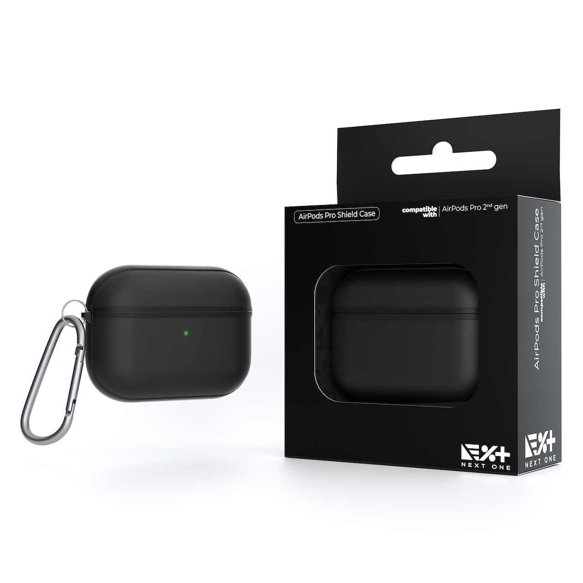 Husa de protectie NEXT ONE pentru AirPods Pro (gen. 2), TPU, Negru