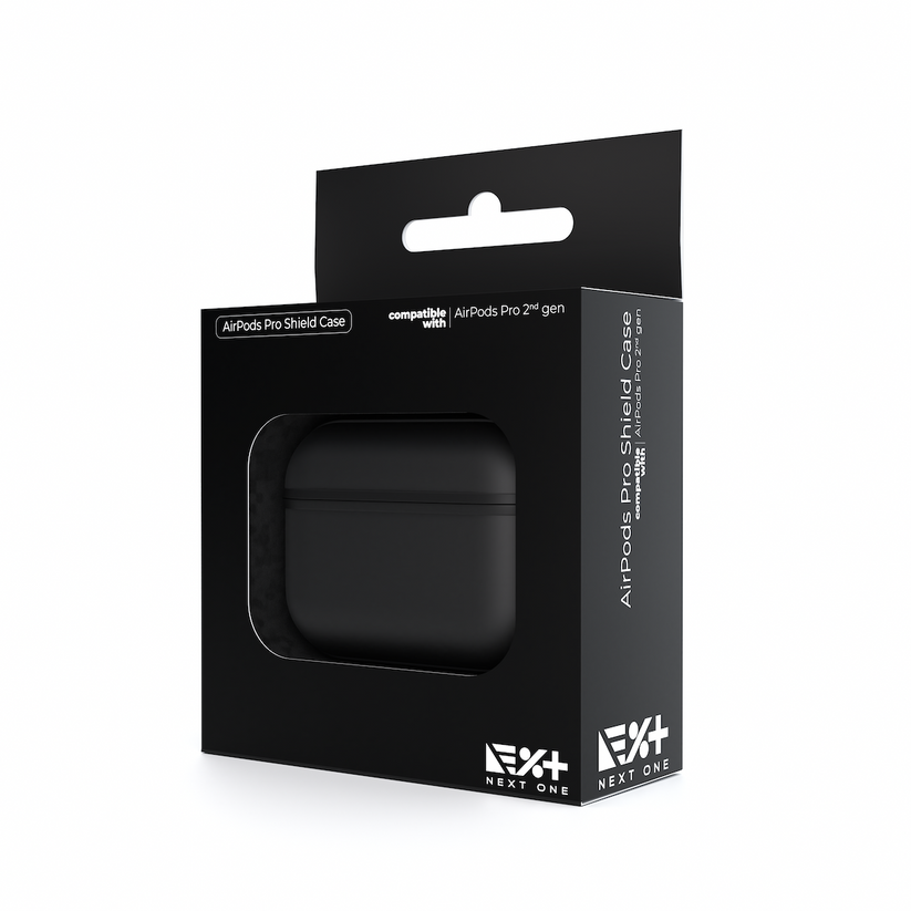 Husa de protectie NEXT ONE pentru AirPods Pro (gen. 2), TPU, Negru