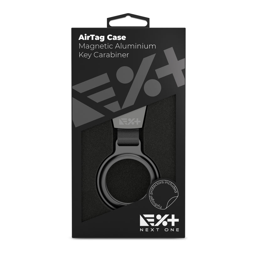 Next One AirTag Magnetic Aluminium Key Carabiner | Black
