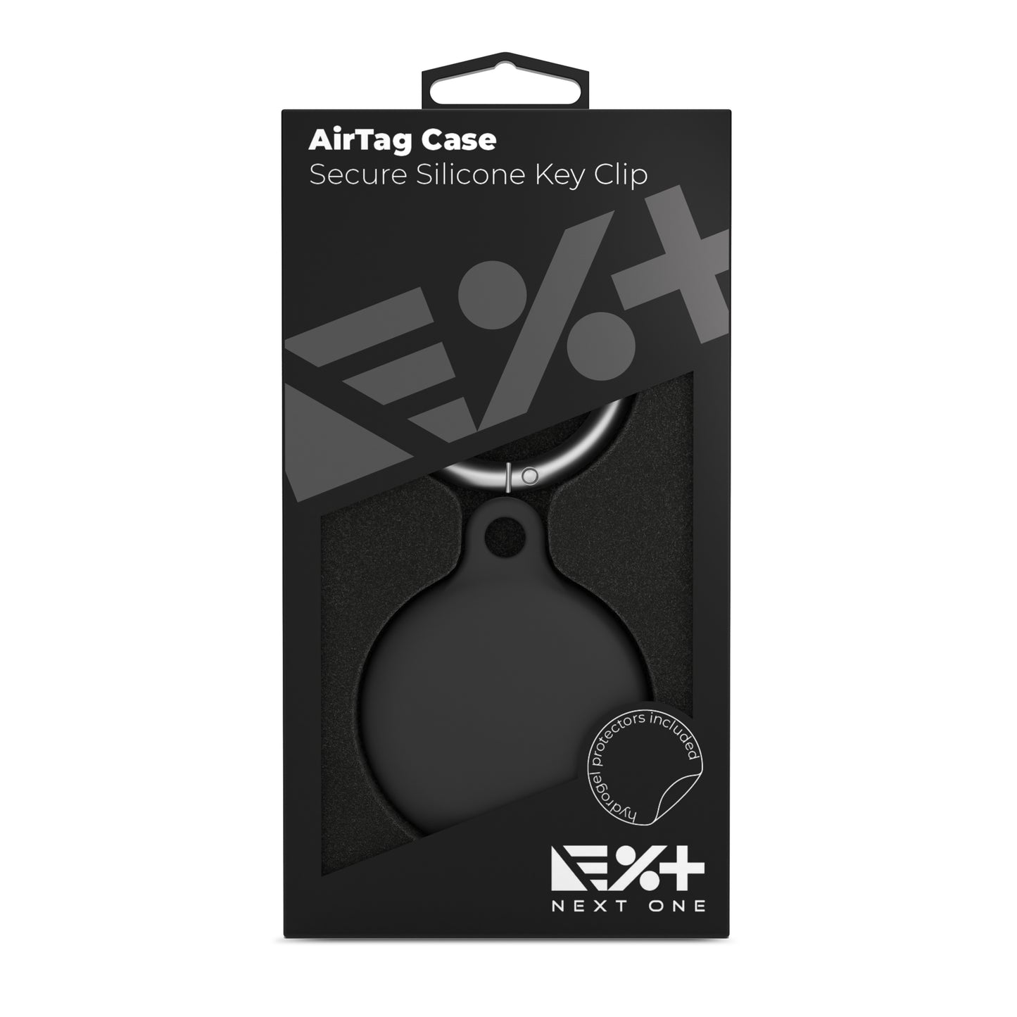 Next One AirTag Secure Silicone Key Clip | Black