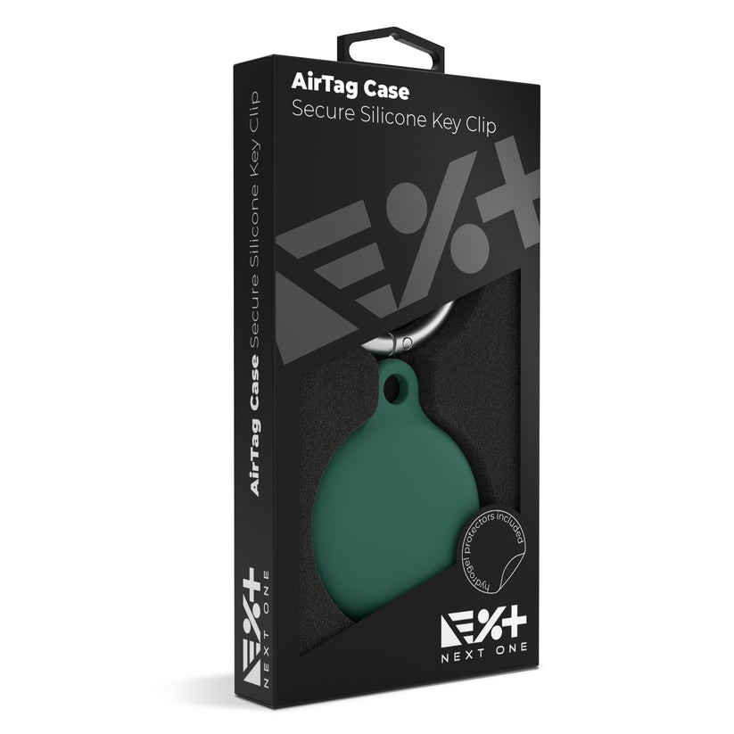 Next One AirTag Secure Silicone Key Clip | Leaf Green
