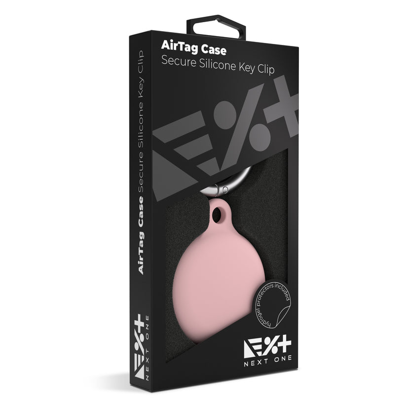 Next One AirTag Secure Silicone Key Clip | Ballet Pink