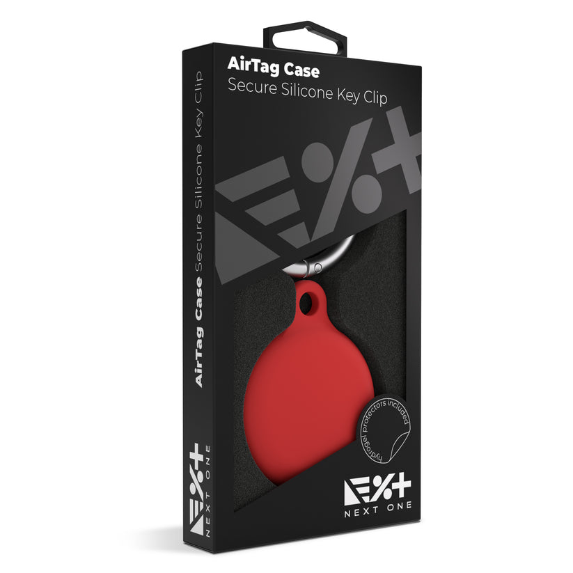 Next One AirTag Secure Silicone Key Clip | RED