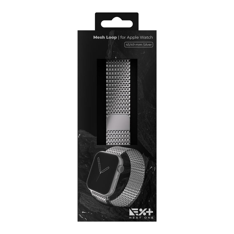 NEXT ONE MESH LOOP FOR APPLE WATCH 45/49MM SILVER