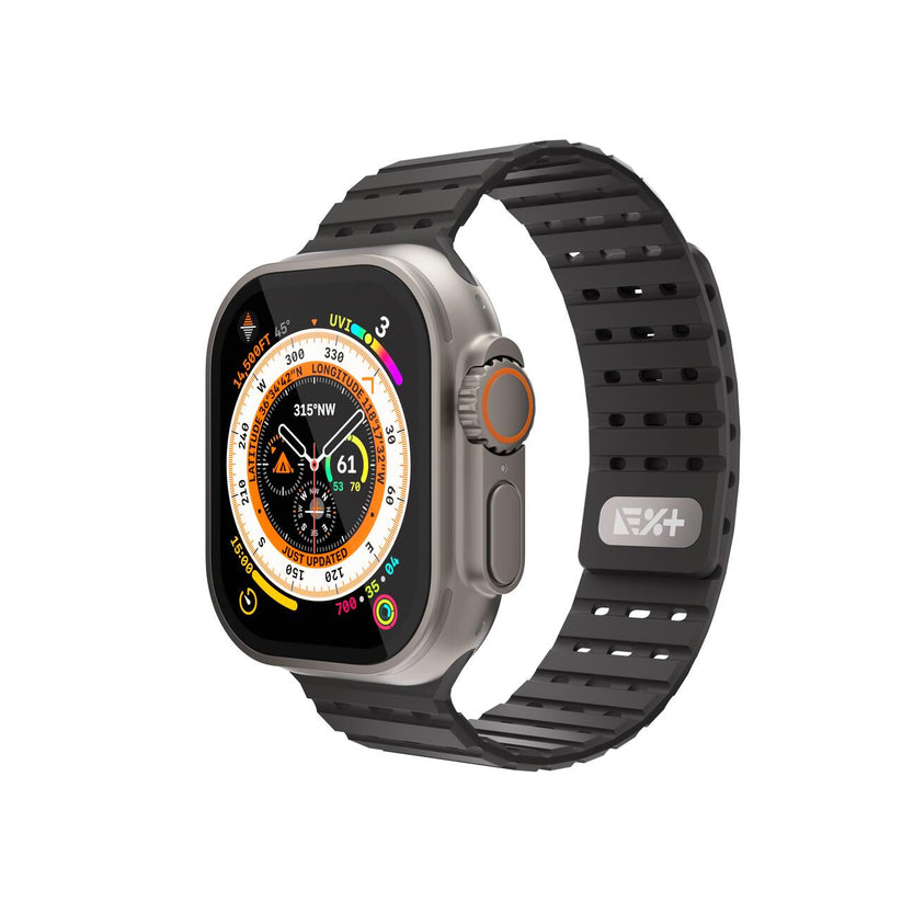 NEXT ONE ремче за Apple Watch 46/49 mm, Силикон, Црнa