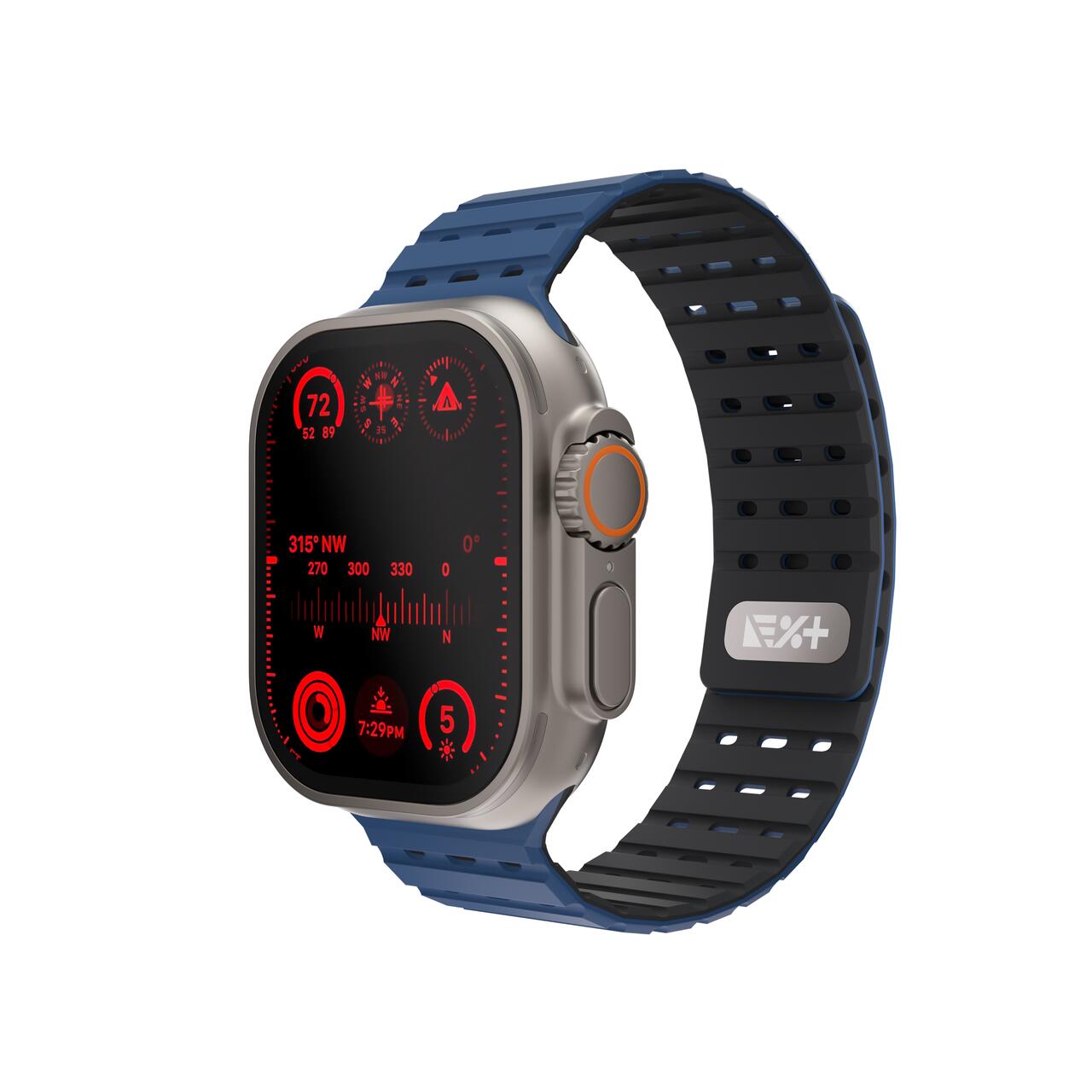 NEXT ONE ремче за Apple Watch 46/49 mm, Силикон, Сина