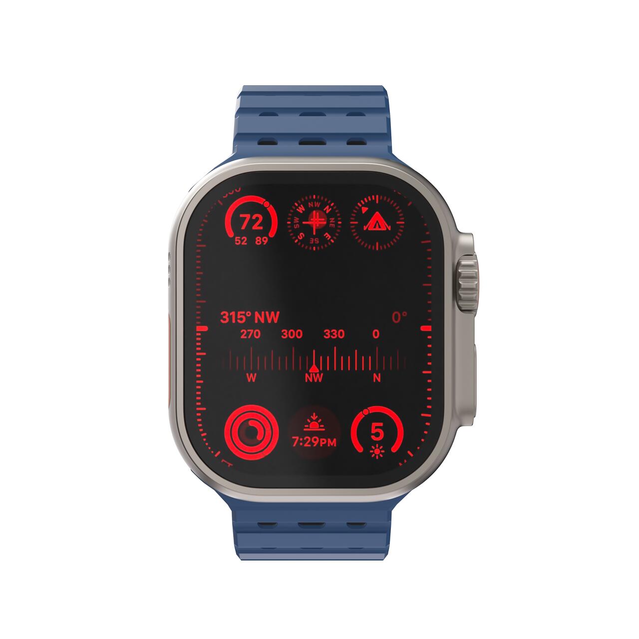NEXT ONE ремче за Apple Watch 46/49 mm, Силикон, Сина