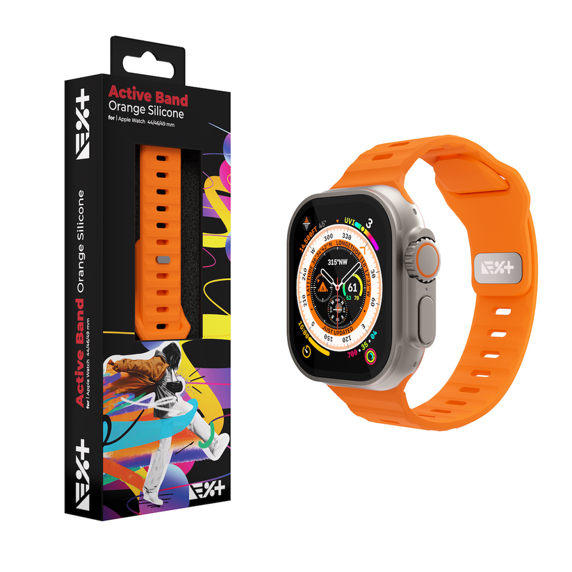 NEXT ONE SILICONE ACTIVE BAND FOR APPLE WATCH 44/46/49MM | ORANGE