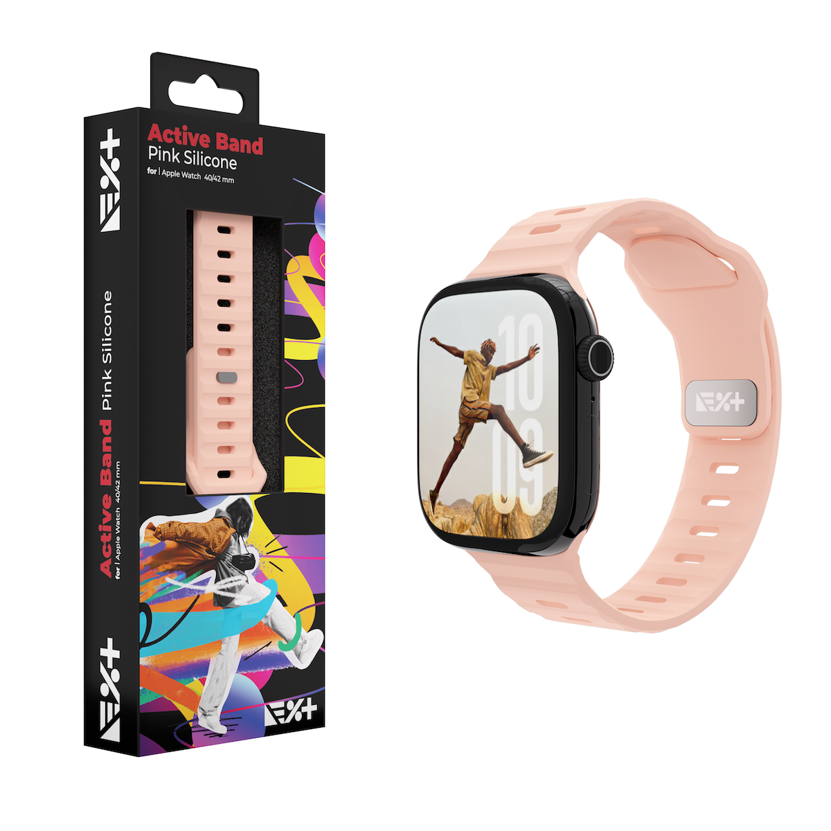 NEXT ONE SILICONE ACTIVE BAND FOR APPLE WATCH 40/42MM | PINK