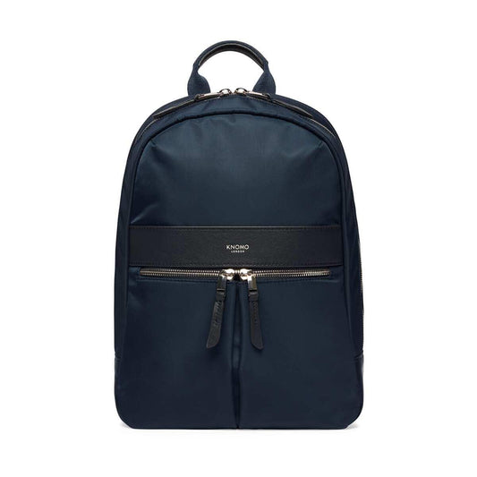 Knomo BEAUCHAMP M Backpack 12-inch Nylon w Full Grain Leather Trim - BLAZER (Female)