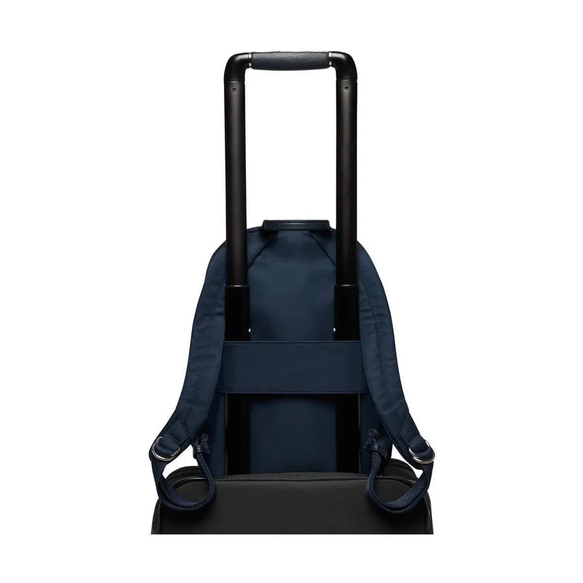 Knomo BEAUCHAMP M Backpack 12-inch Nylon w Full Grain Leather Trim - BLAZER (Female)