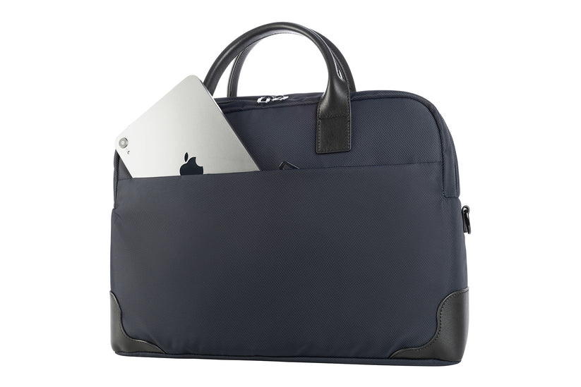 Geanta Tucano cu elemente de piele, 16", Bleumarin/Negru