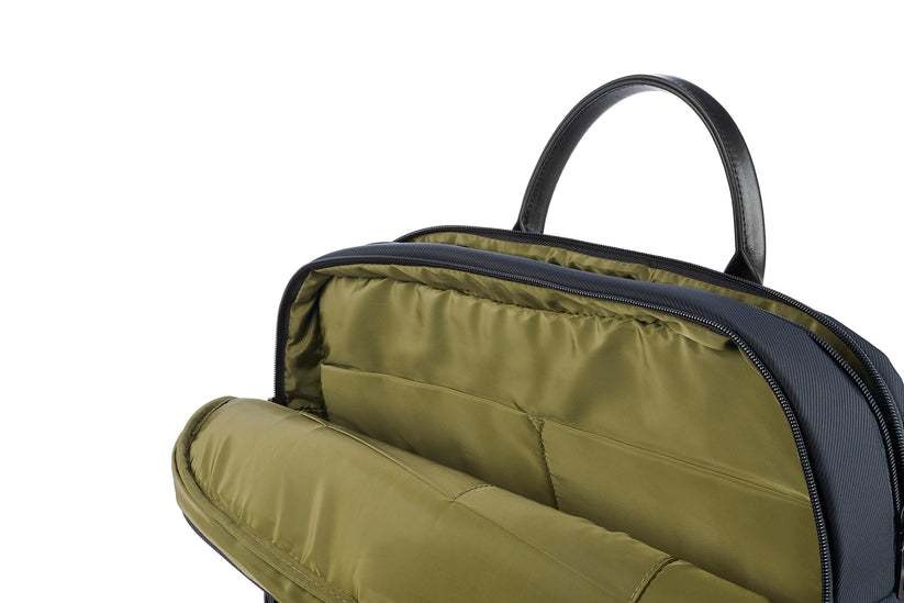 Geanta Tucano cu elemente de piele, 16", Bleumarin/Negru