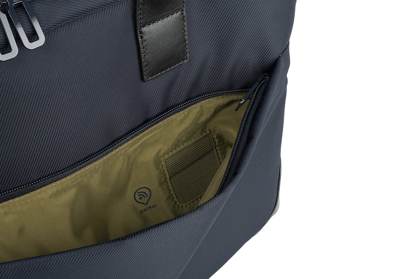 Geanta Tucano cu elemente de piele, 16", Bleumarin/Negru