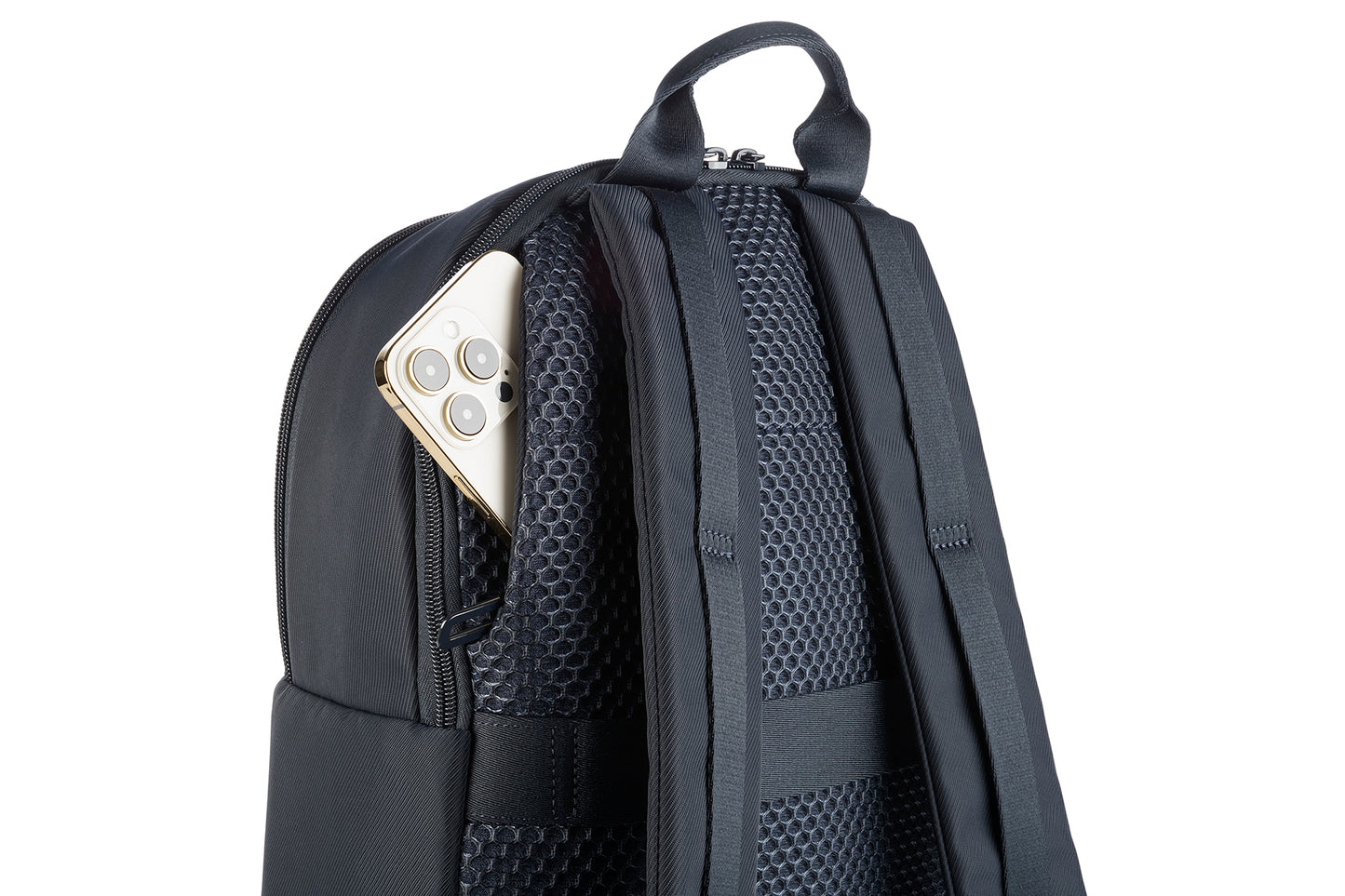 Rucsac Tucano cu elemente de piele, 16", Bleumarin/Negru