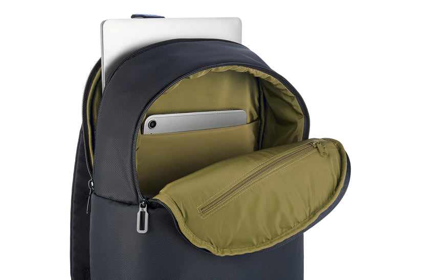 Rucsac Tucano cu elemente de piele, 16", Bleumarin/Negru