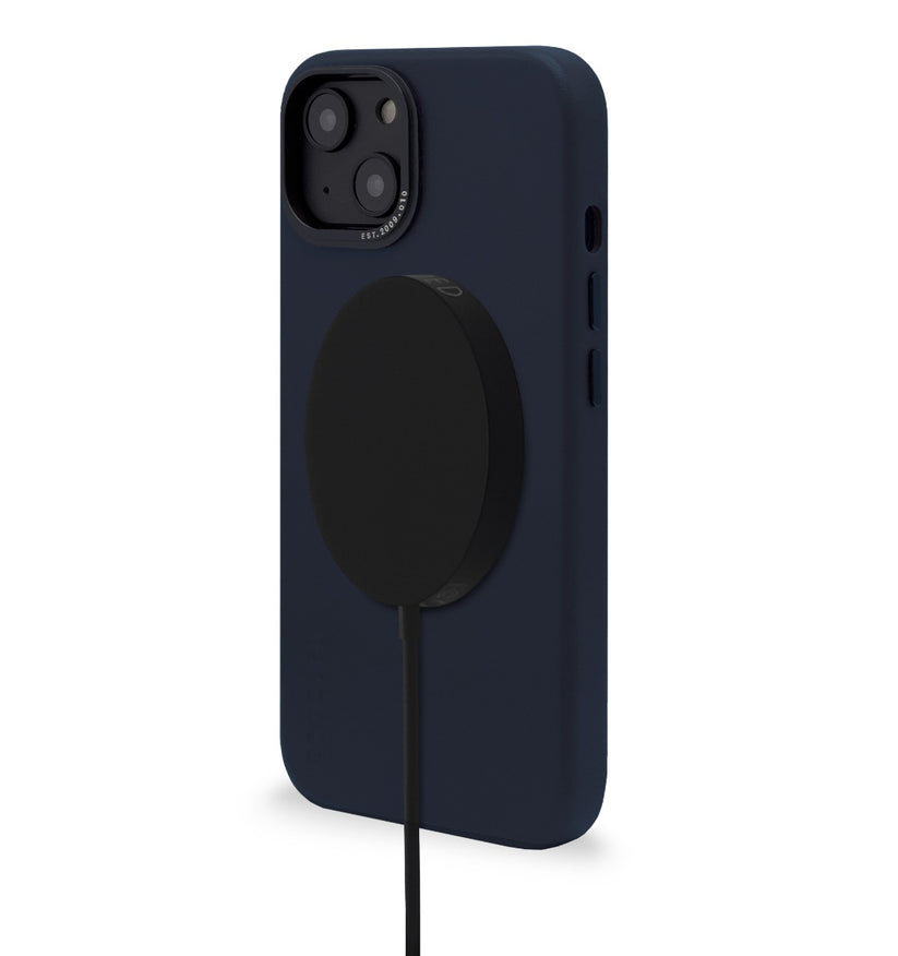 Decoded Leather BackCover, navy - iPhone 14
