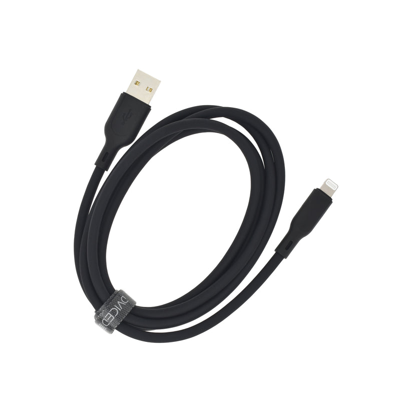 Dviced Cable USB-A to Lightning silicone 1,25m - Black