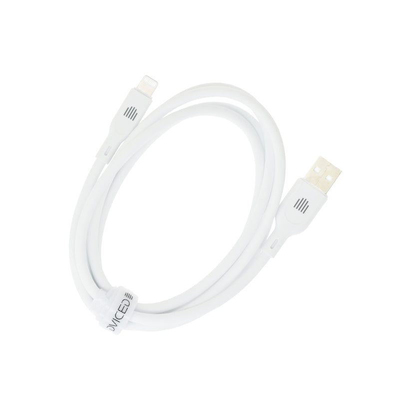 Dviced Cable USB-A to Lightning silicone 1,25m - White