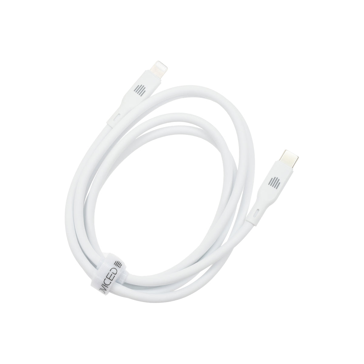 Dviced Cable USB-C to Lightning silicone 1,25m - White