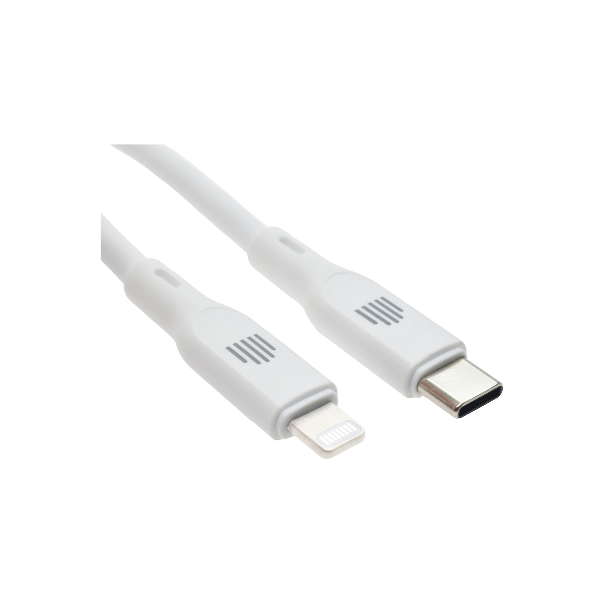 Dviced Cable USB-C to Lightning silicone 1,25m - White